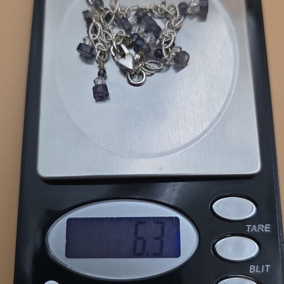 7 Inch Sterling Silver Quartz Stone Charms Bracelet A5011 - Picture 6 of 6